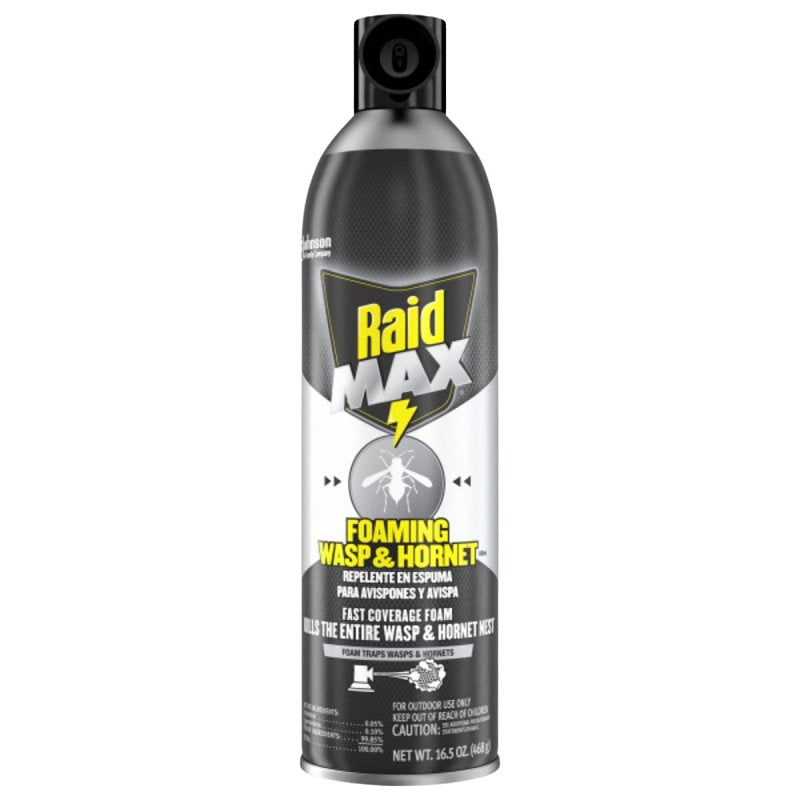 RAID Raid Max 4476 Foaming Wasp and Hornet Killer, Foam, Spray Application, Outdoor, 16.5 oz Aerosol Can LAWN & GARDEN RAID