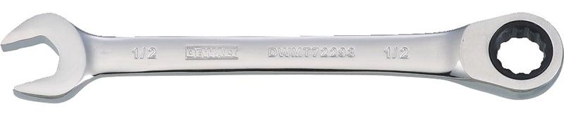 DEWALT DEWALT DWMT72293OSP Combination Wrench, SAE, 1/2 in Head, 6-15/32 in L, 12-Point, Steel, Chrome-Plated TOOLS DEWALT