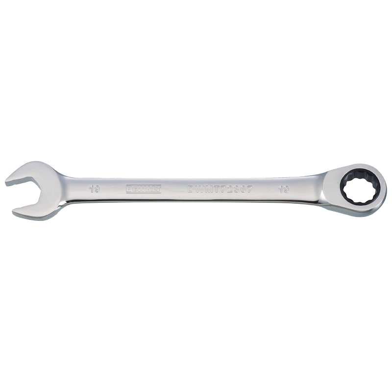DEWALT DEWALT DWMT72307OSP Combination Wrench, Metric, 19 mm Head, 9-11/16 in L, 12-Point, Steel, Chrome-Plated TOOLS DEWALT