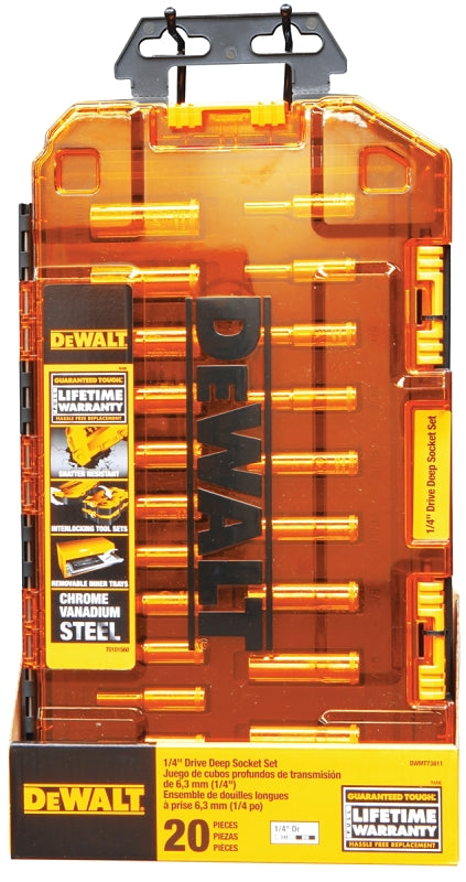DEWALT DEWALT DWMT73811 Socket Set, Steel, Chrome-Plated TOOLS DEWALT