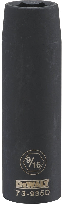 DEWALT DEWALT DWMT73935OSP Impact Socket, 9/16 in Socket, 1/2 in Drive, 6-Point, CR-440 Steel, Black Oxide TOOLS DEWALT