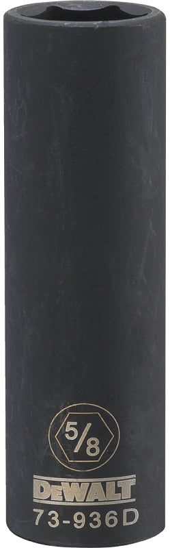DEWALT DEWALT DWMT73936OSP Impact Socket, 5/8 in Socket, 1/2 in Drive, 6-Point, CR-440 Steel, Black Oxide TOOLS DEWALT