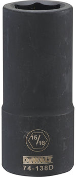 DEWALT DEWALT DWMT74138OSP Impact Socket, 15/16 in Socket, 1-1/32 in D Socket, 3/4 in Drive, 6-Point, CR-440 Steel TOOLS DEWALT
