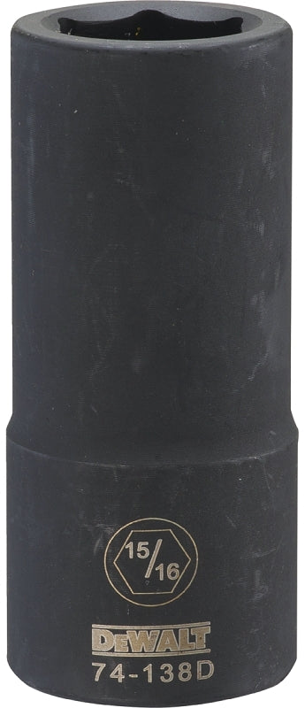 DEWALT DEWALT DWMT74138OSP Impact Socket, 15/16 in Socket, 1-1/32 in D Socket, 3/4 in Drive, 6-Point, CR-440 Steel TOOLS DEWALT