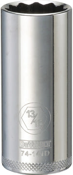 DEWALT DEWALT DWMT74141OSP Drive Hand Socket, 13/16 in Socket, 3/8 in Drive, 12-Point, Steel, Polished Chrome Vanadium