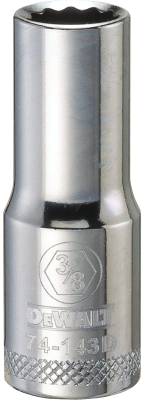 DEWALT DEWALT DWMT74143OSP Drive Hand Socket, 3/8 in Socket, 3/8 in Drive, 12-Point, Steel, Polished Chrome Vanadium TOOLS DEWALT