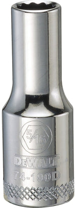 DEWALT DEWALT DWMT74190OSP Drive Hand Socket, 5/16 in Socket, 3/8 in Drive, 12-Point, Steel, Polished Chrome Vanadium