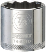 DEWALT DEWALT DWMT74531OSP Drive Hand Socket, 7/8 in Socket, 3/8 in Drive, 12-Point, Steel, Polished Chrome Vanadium