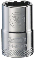 DEWALT DEWALT DWMT74590OSP Drive Hand Socket, 5/8 in Socket, 1/2 in Drive, 12-Point, Steel, Polished Chrome Vanadium TOOLS DEWALT
