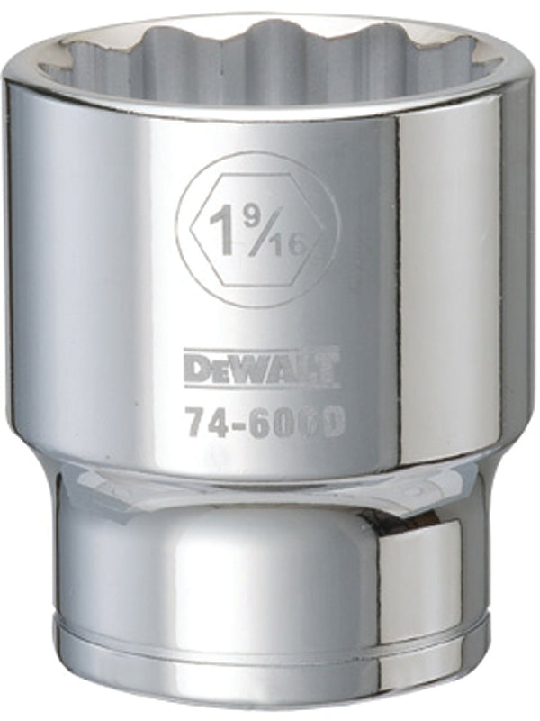 DEWALT DEWALT DWMT74606OSP Drive Hand Socket, 1-9/16 in Socket, 3/4 in Drive, 12-Point, Steel, Polished Chrome Vanadium TOOLS DEWALT