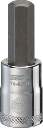 DEWALT DEWALT DWMT74623OSP Fractional Hex Bit Socket, 3/8 in Tip, 3/8 in Drive, Polished Chrome, 1-31/32 in OAL TOOLS DEWALT