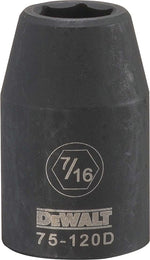DEWALT DEWALT DWMT75120OSP Impact Socket, 7/16 in Socket, 1/2 in Drive, 6-Point, CR-440 Steel, Black Oxide TOOLS DEWALT