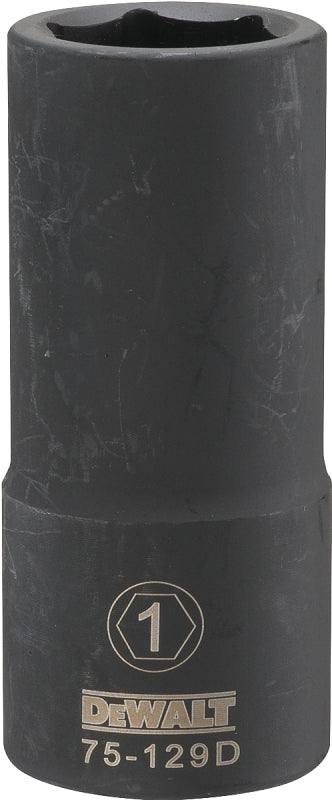 DEWALT DEWALT DWMT75129OSP Impact Socket, 1 in Socket, 1-13/32 in D Socket, 3/4 in Drive, 6-Point, CR-440 Steel, Black Oxide TOOLS DEWALT