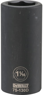 DEWALT DEWALT DWMT75130OSP Impact Socket, 1-1/16 in Socket, 1-13/32 in D Socket, 3/4 in Drive, 6-Point, CR-440 Steel TOOLS DEWALT