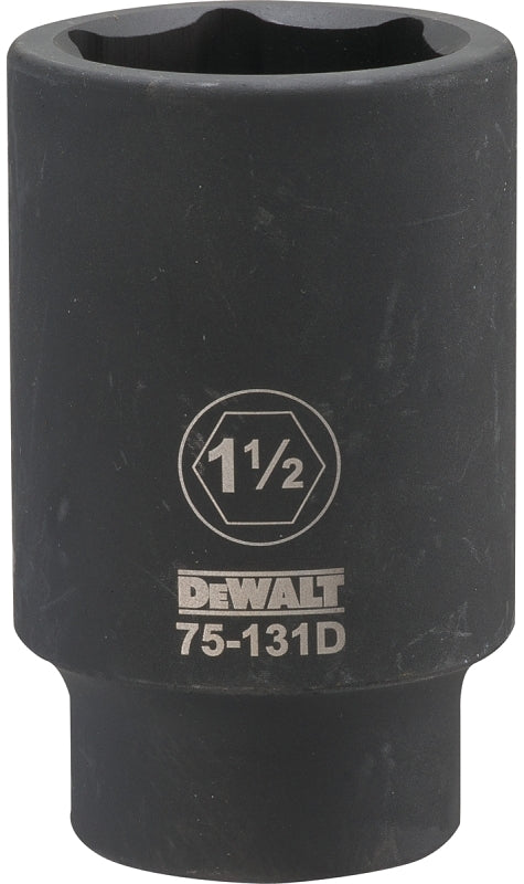 DEWALT DEWALT DWMT75131OSP Impact Socket, 1-1/2 in Socket, 1-9/16 in D Socket, 3/4 in Drive, 6-Point, CR-440 Steel