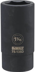DEWALT DEWALT DWMT75135OSP Impact Socket, 1-3/16 in Socket, 1-13/32 in D Socket, 3/4 in Drive, 6-Point, CR-440 Steel TOOLS DEWALT