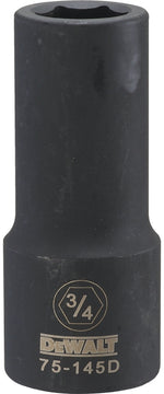 DEWALT DEWALT DWMT75145OSP Impact Socket, 3/4 in Socket, 13/16 in D Socket, 3/4 in Drive, 6-Point, CR-440 Steel, Black Oxide TOOLS DEWALT