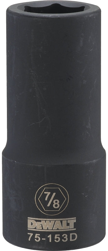 DEWALT DEWALT DWMT75153OSP Impact Socket, 7/8 in Socket, 1-1/32 in D Socket, 3/4 in Drive, 6-Point, CR-440 Steel, Black Oxide TOOLS DEWALT