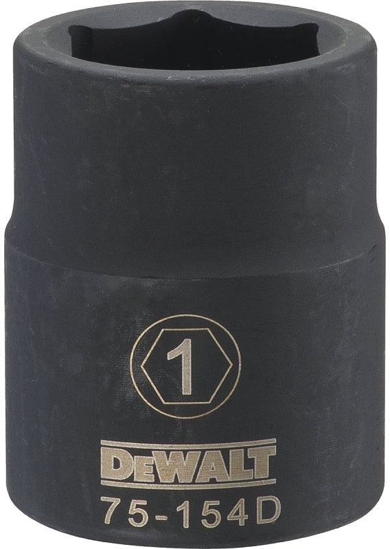 DEWALT DEWALT DWMT75154OSP Impact Socket, 1 in Socket, 23/32 in D Socket, 3/4 in Drive, 6-Point, CR-440 Steel, Black Oxide TOOLS DEWALT