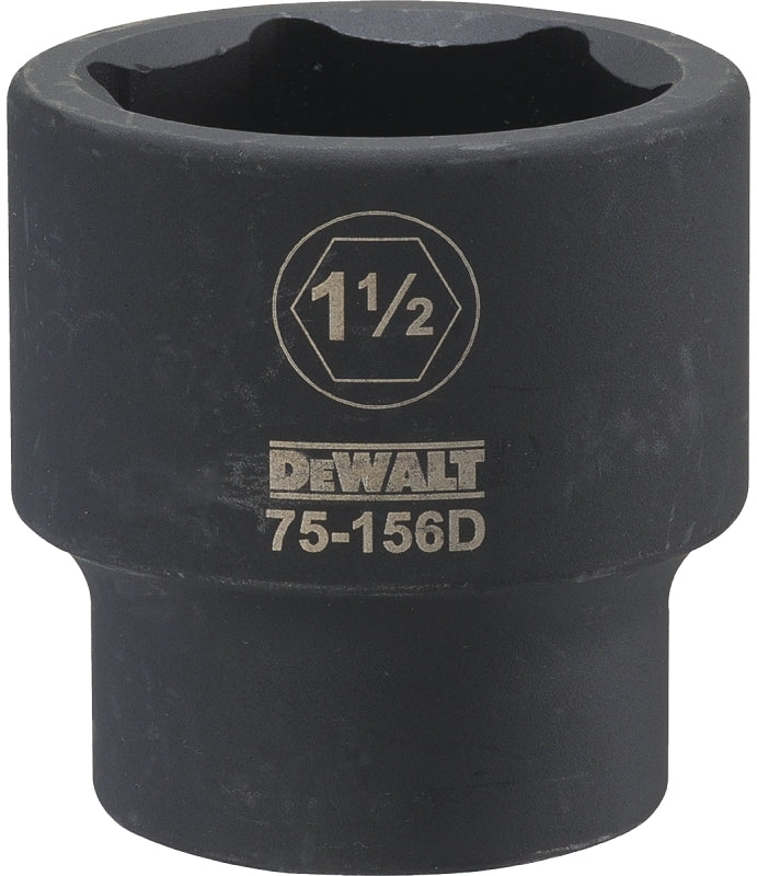 DEWALT DEWALT DWMT75156OSP Impact Socket, 1-1/2 in Socket, 15/16 in D Socket, 3/4 in Drive, 6-Point, CR-440 Steel, Black Oxide TOOLS DEWALT