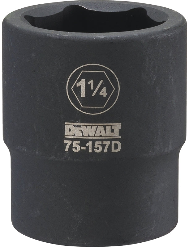 DEWALT DEWALT DWMT75157OSP Impact Socket, 1-1/4 in Socket, 23/32 in D Socket, 3/4 in Drive, 6-Point, CR-440 Steel, Black Oxide TOOLS DEWALT