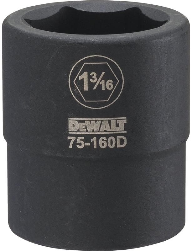 DEWALT DEWALT DWMT75160OSP Impact Socket, 1-3/16 in Socket, 3/4 in D Socket, 3/4 in Drive, 6-Point, CR-440 Steel, Black Oxide TOOLS DEWALT