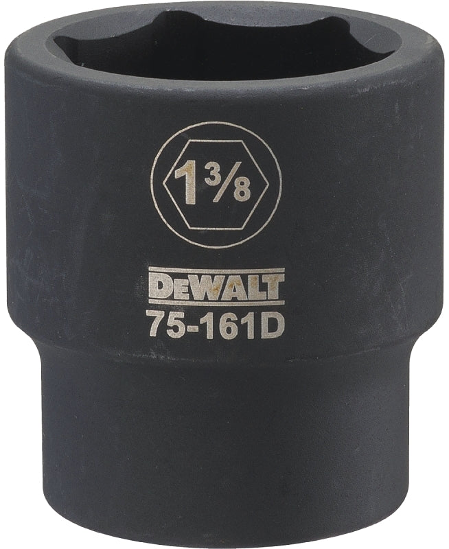 DEWALT DEWALT DWMT75161OSP Impact Socket, 1-3/8 in Socket, 7/8 in D Socket, 3/4 in Drive, 6-Point, CR-440 Steel, Black Oxide TOOLS DEWALT
