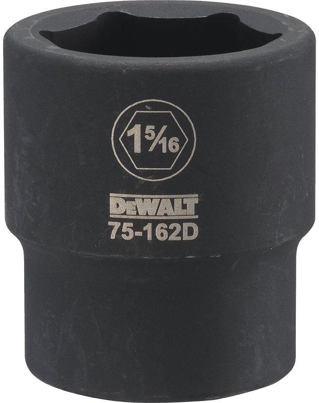 DEWALT DEWALT DWMT75162OSP Impact Socket, 1-5/16 in Socket, 7/8 in D Socket, 3/4 in Drive, 6-Point, CR-440 Steel, Black Oxide TOOLS DEWALT