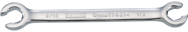 DEWALT DEWALT DWMT75214OSP Open End Wrench, SAE, 1/2 x 9/16 in Head, 6-7/8 in L, Steel, Polished Chrome TOOLS DEWALT