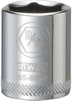 DEWALT DEWALT DWMT85861OSP Drive Hand Socket, 9/16 in Socket, 1/4 in Drive, 6-Point, Steel, Polished Chrome Vanadium TOOLS DEWALT