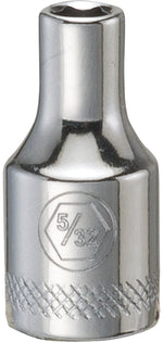 DEWALT DEWALT DWMT86021OSP Drive Hand Socket, 5/32 in Socket, 1/4 in Drive, 6-Point, Steel, Polished Chrome Vanadium TOOLS DEWALT