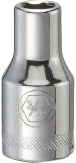 DEWALT DEWALT DWMT86022OSP Drive Hand Socket, 3/16 in Socket, 1/4 in Drive, 6-Point, Steel, Polished Chrome Vanadium TOOLS DEWALT