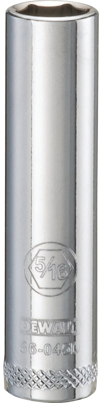 DEWALT DEWALT DWMT86045OSP Drive Hand Socket, 5/16 in Socket, 1/4 in Drive, 6-Point, Steel, Polished Chrome Vanadium TOOLS DEWALT