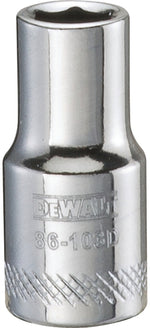 DEWALT DEWALT DWMT86103OSP Drive Hand Socket, 6 mm Socket, 1/4 in Drive, 6-Point, Steel, Polished Chrome Vanadium TOOLS DEWALT