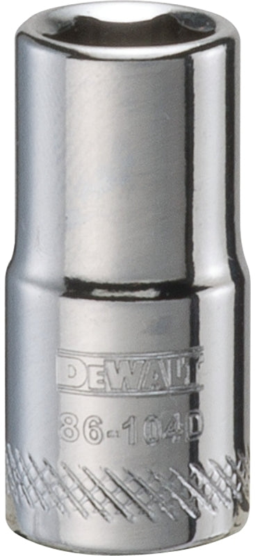 DEWALT DEWALT DWMT86104OSP Drive Hand Socket, 7 mm Socket, 1/4 in Drive, 6-Point, Steel, Polished Chrome Vanadium TOOLS DEWALT