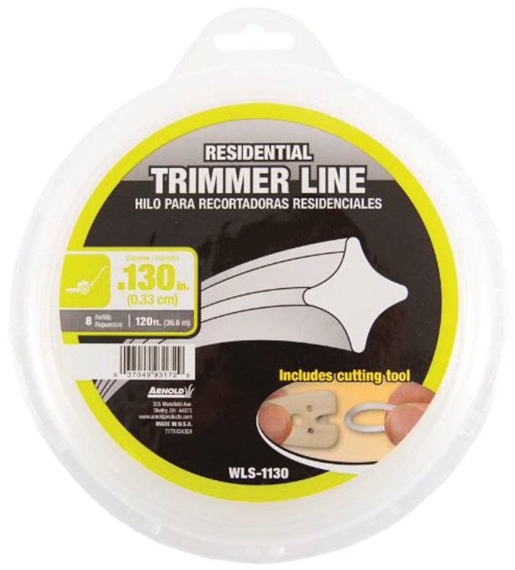 ARNOLD Arnold WLS-1130 Trimmer Line, 0.13 in Dia, 120 ft L, Nylon OUTDOOR LIVING & POWER EQUIPMENT ARNOLD