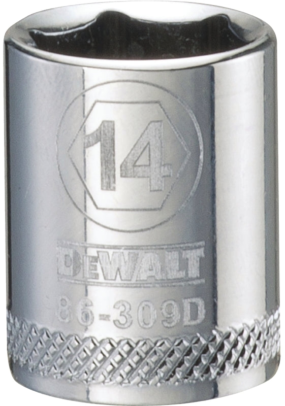 DEWALT DEWALT DWMT86309OSP Drive Hand Socket, 14 mm Socket, 3/8 in Drive, 6-Point, Steel, Polished Chrome Vanadium TOOLS DEWALT