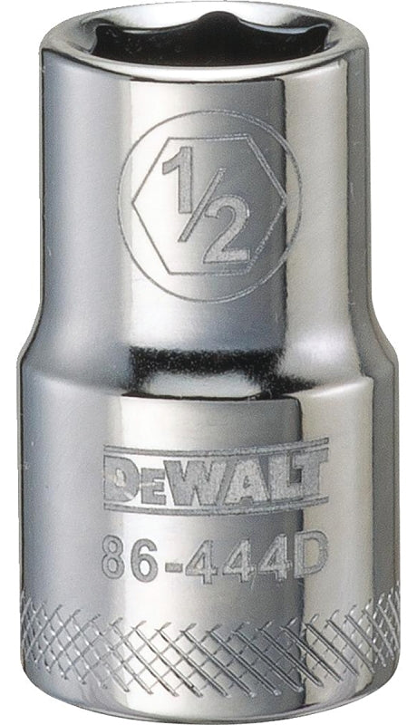 DEWALT DEWALT DWMT86444OSP Drive Hand Socket, 1/2 in Socket, 1/2 in Drive, 6-Point, Steel, Polished Chrome Vanadium TOOLS DEWALT