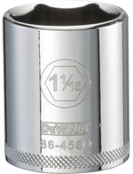 DEWALT DEWALT DWMT86456OSP Drive Hand Socket, 1-1/16 in Socket, 1/2 in Drive, 6-Point, Steel, Polished Chrome Vanadium TOOLS DEWALT