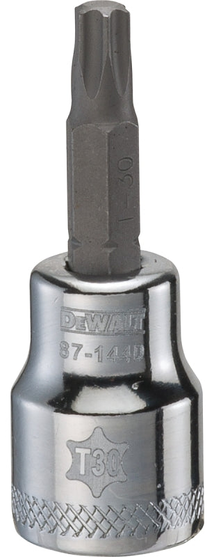 DEWALT DEWALT DWMT87144OSP Torx Bit Socket, T30 Tip, 3/8 in Drive, Polished Chrome TOOLS DEWALT