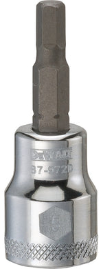 DEWALT DEWALT DWMT87972OSP Fractional Hex Bit Socket, 5 mm Tip, 3/8 in Drive, Polished Chrome, 1-31/32 in OAL TOOLS DEWALT