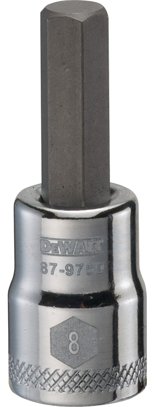 DEWALT DEWALT DWMT87975OSP Fractional Hex Bit Socket, 8 mm Tip, 3/8 in Drive, Polished Chrome, 1-31/32 in OAL TOOLS DEWALT