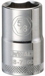 DEWALT DEWALT DWMT88766OSP Drive Hand Socket, 5/8 in Socket, 1/2 in Drive, 6-Point, Steel, Polished Chrome Vanadium TOOLS DEWALT