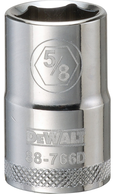 DEWALT DEWALT DWMT88766OSP Drive Hand Socket, 5/8 in Socket, 1/2 in Drive, 6-Point, Steel, Polished Chrome Vanadium TOOLS DEWALT