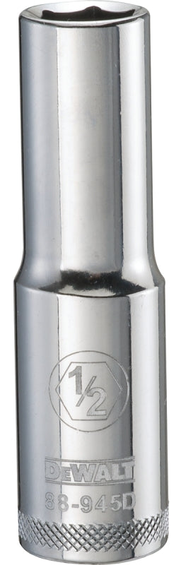 DEWALT DEWALT DWMT88945OSP Drive Hand Socket, 1/2 in Socket, 1/2 in Drive, 6-Point, Steel, Polished Chrome Vanadium TOOLS DEWALT