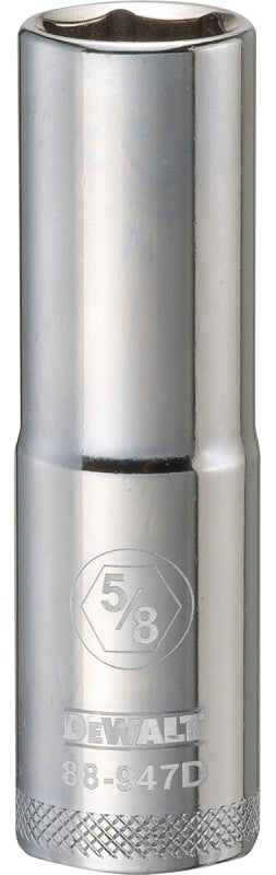 DEWALT DEWALT DWMT88947OSP Drive Hand Socket, 5/8 in Socket, 1/2 in Drive, 6-Point, Steel, Polished Chrome Vanadium TOOLS DEWALT