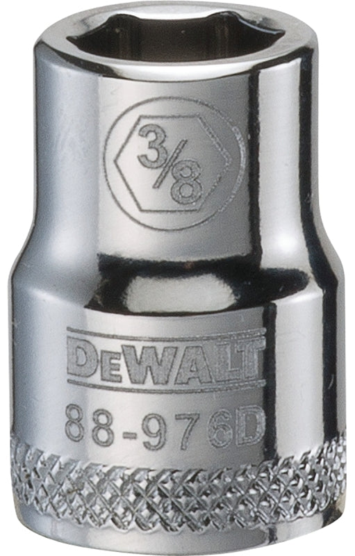 DEWALT DEWALT DWMT88976OSP Drive Hand Socket, 3/8 in Socket, 3/8 in Drive, 6-Point, Steel, Polished Chrome Vanadium TOOLS DEWALT
