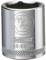 DEWALT DEWALT DWMT88981OSP Drive Hand Socket, 11/16 in Socket, 3/8 in Drive, 6-Point, Steel, Polished Chrome Vanadium TOOLS DEWALT