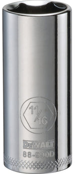 DEWALT DEWALT DWMT88990OSP Drive Socket, 11/16 in Socket, 3/8 in Drive, 6-Point, Vanadium Steel, Polished Chrome TOOLS DEWALT