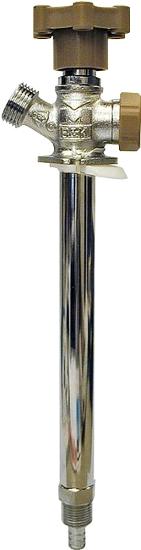 B & K INDUSTRIES B & K 104-843HC Anti-Siphon Frost-Free Sillcock Valve, Brass Body, 6 in L, 1/2 x 3/4 in, MPT x Hose, 125 psi, Chrome LAWN & GARDEN B & K INDUSTRIES